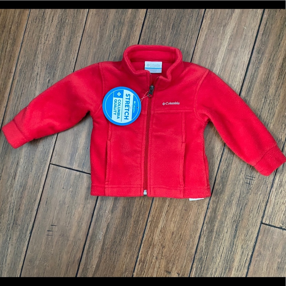 Red Baby Columbia Fleece, 3-6 months